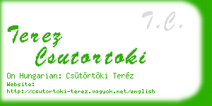 terez csutortoki business card